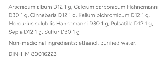 Dr Reckeweg R49 drops Ingredients