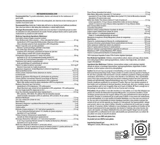 Metagenics PhytoMulti Multivitamin with Iron - Ingredients Metagenics PhytoMulti Multivitamin with Iron - Ingredients