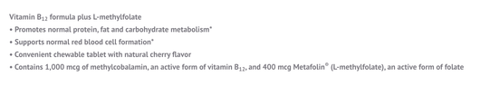 Genestra Active Chewable B12 With L Methylfolate Benefits