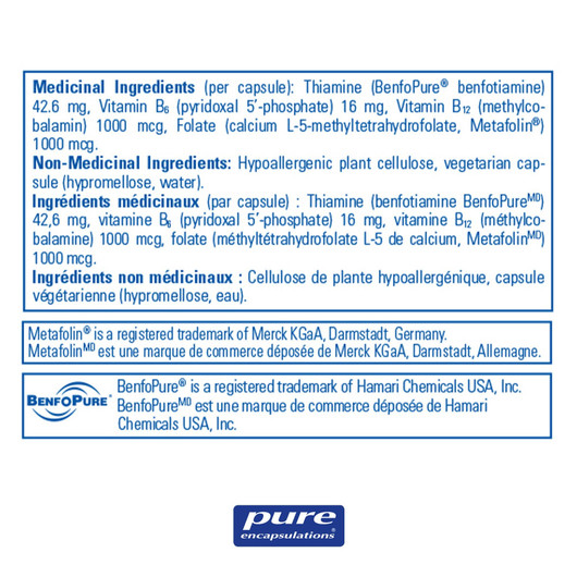 Pure Encapsulations MethylAssist -ingredients