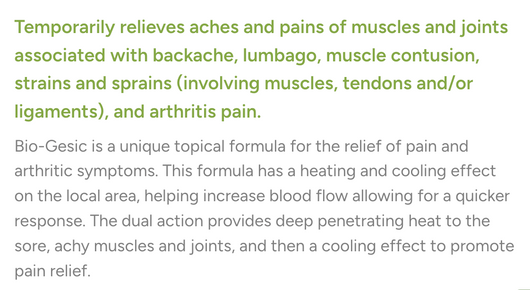 Bio Lonreco Bio Gesic Benefits