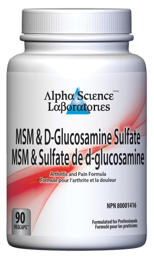 Alpha Science MSM& D-Glucosamine Sulphate 90 Capsules