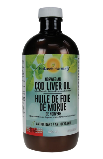 Nature's Harmony Norwegian Cod Liver Oil Cherry Flavour 500 ml