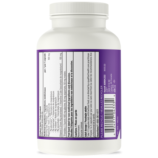 AOR Advanced Magnesium Complex 90 Veg Capsules Product Facts