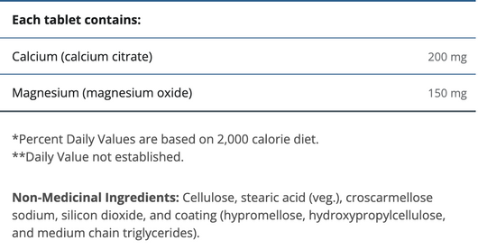 Metagenics Bone Builder Vegetarian Ingredients