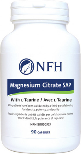 NFH Magnesium Citrate SAP With L-Taurin 90 Veg Capsules