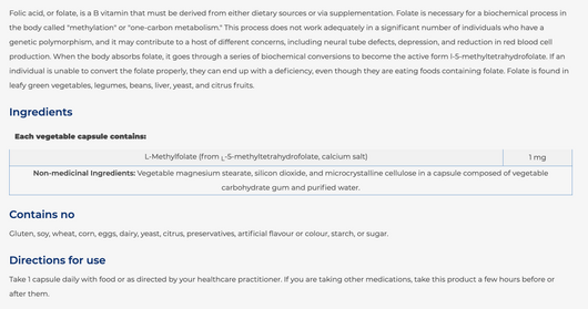 NFH L-5-MTHF Benefits