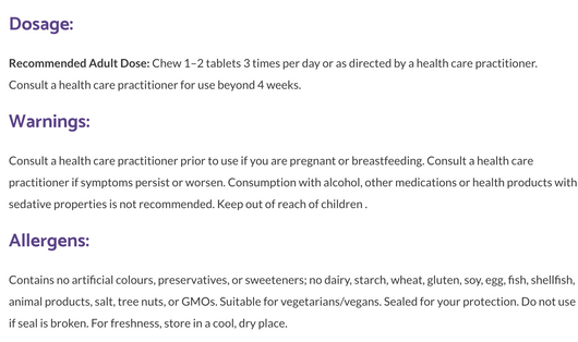 Bioclinic Naturals GABA Pro Chewable Tablets Suggested Use