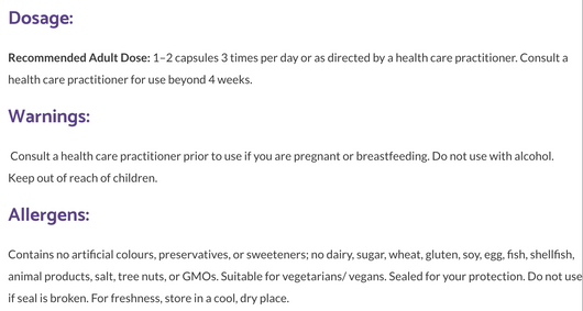 Bioclinic Naturals GABA Pro Suggested Use