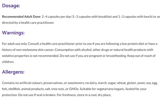 Bioclinic Naturals ThyroVantage HT Suggested Use