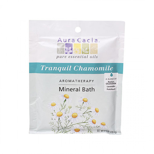 Aura Cacia Tranquil Chamomile Mineral Bath Package of 6 X 71 Grams