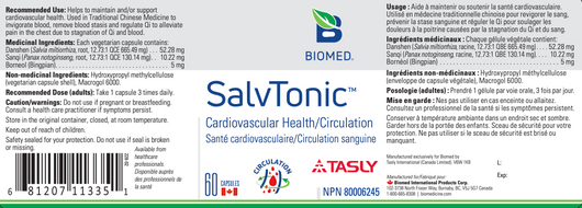 Biomed SalvTonic Ingredients