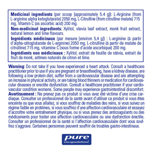 Pure Encapsulations Nitric Oxide Support Ingredients