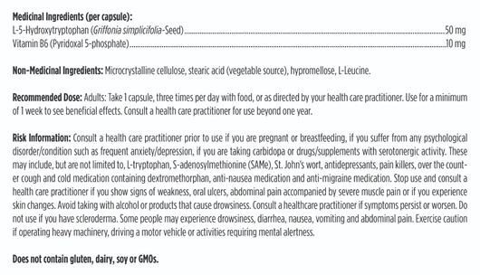 Designs for Health 5HTP Synergy Ingredients Designs for Health 5HTP Synergy Ingredients