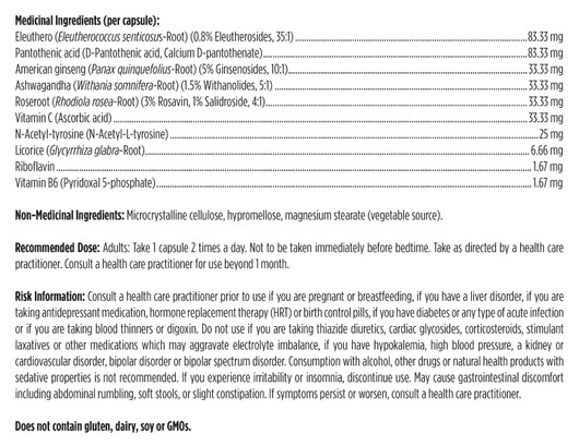 Designs for Health Adrenotone Ingredients Designs for Health Adrenotone Ingredients