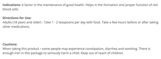 Cyto Matrix Bio Ferra Suggested Use
