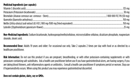 Designs for Health HistaEze Ingredients