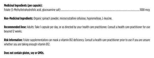 Designs for Health L-5-MTHF Suggested Use