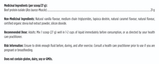 Designs for Health Pure Paleo Protein Vanilla Ingredients