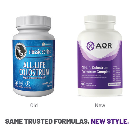 AOR All Life Colostrum 120 Veg Capsules New Style