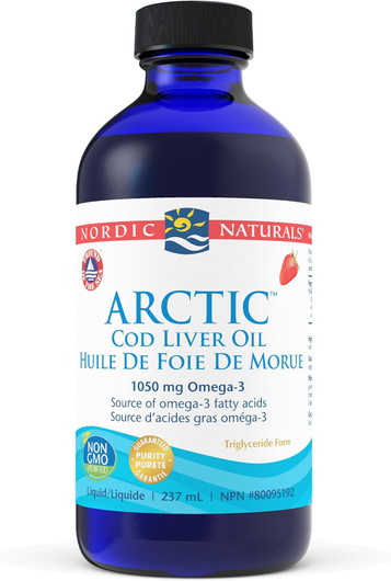 Nordic Naturals Arctic Cod Liver Oil Liquid Strawberry 8 Oz