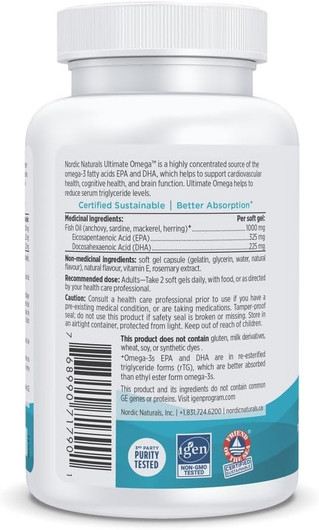 Nordic Naturals Ultimate Omega 60 Softgels -Suggested Use Nordic Naturals Ultimate Omega 60 Softgels -Suggested Use