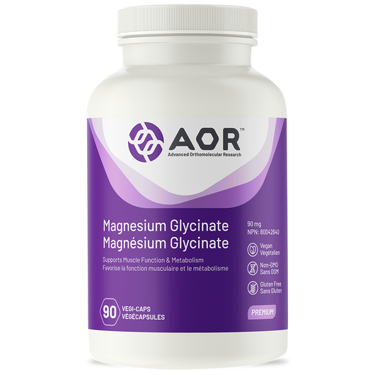 AOR Magnesium Glycinate 90 Veg Capsules