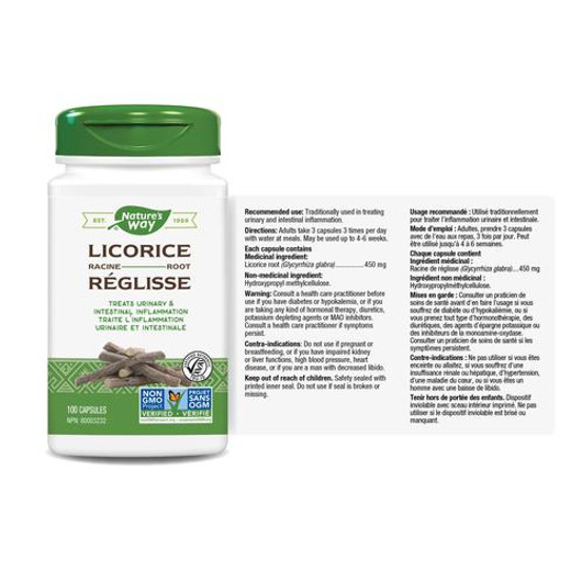 Nature's Way Licorice Root 100 Veg Capsules