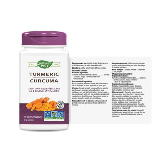 Nature's Way Turmeric 60 Tablets Ingredients & Dose