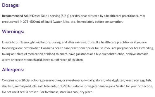 Bioclinic Naturals L Glutamine with Theracurmin Powder Suggested Use