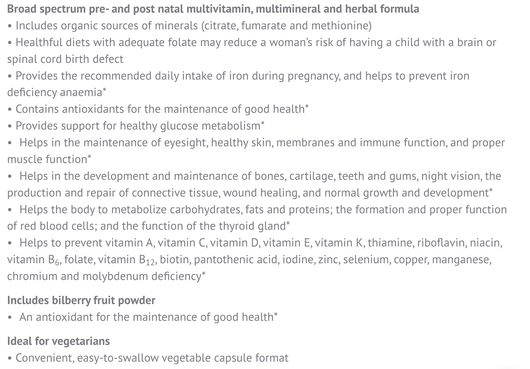Genestra Pregna Vite Benefits