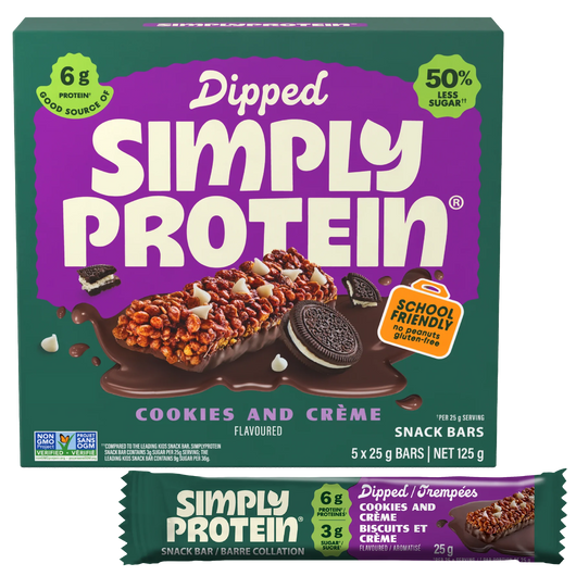 Simply Protein Kids Bar Cookies and Creme Dipped Box of 5