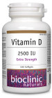 Bioclinic Naturals Vitamin D3 - 2500 IU 180 Softgels