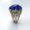 Bodacious Bella Tanzanite Tsavorite 18K Yellow Gold and 935 Ring