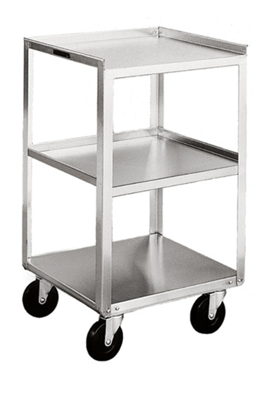 Lakeside 244 Stainless Steel Three Shelf Tubular Utility Cart - 36 x 22 x  40 5/8