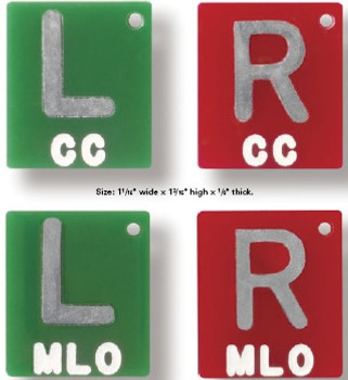 Abbreviated Conventional Markers (Mammography) - Additional Views (Legends) 10.25 X-Ray Markers