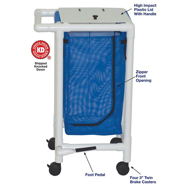 24 Gallon Hamper with 1 Bin and Foot Pedal