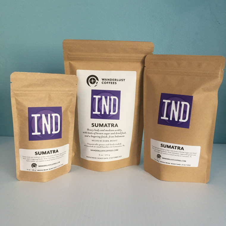 Sumatra (Indonesia) - 2 oz., 4 oz., and 6 oz. sizes