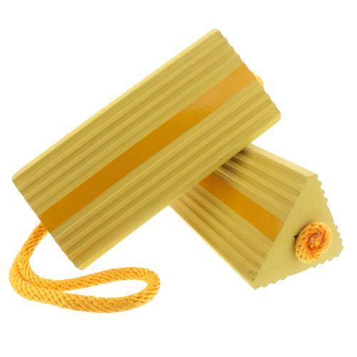 5x5x12 Yellow Chock Pair for Ground Support Equipment