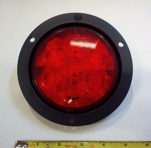 LIGHT, TAIL RED 12 VOLT FLANGE MOUNT-818R7