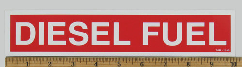 Hobart Diesel Fuel Label for 100D20, 120CU24, 140CU20, 180CU20 & Other GSE Models