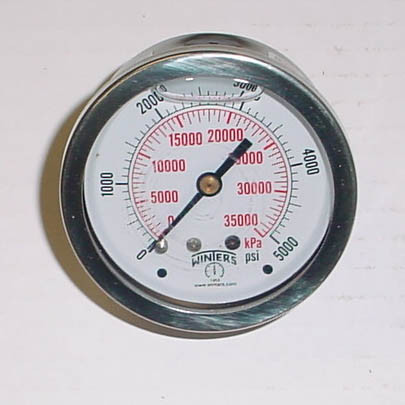 Liquid Filled Gauge, 0-05000 for Ground Support Equipment