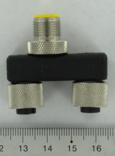 Straight M12 T Connector for Aviation Ground Support Equipment