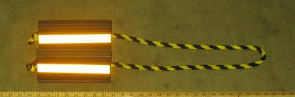 Black Wheel Chock Set with Y-BK Rope for Ground Support Equipment