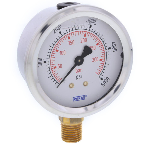 High-Precision 5000 PSI Stainless Steel Pressure Gauge | 1/4" NPT Industrial Grade Aircraft Loader Equipment Gauge - Professional Aviation Ground Support