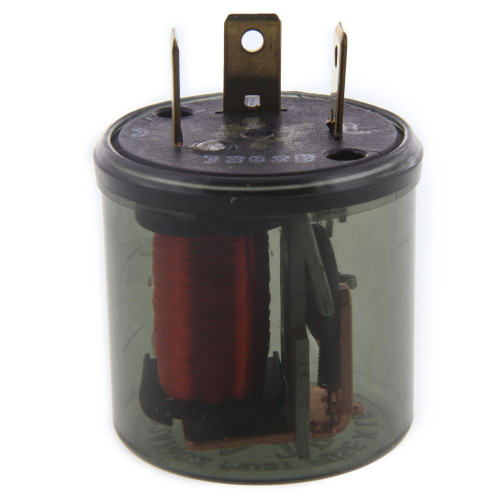 24V Electronic Turn Signal Flasher Relay - Heavy Duty 2-Pin SAE J590/J945 Compatible