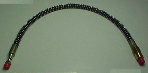 Flexible Hydraulic Brake Line Hose Assembly - Compatible with Hough T300SL T225SL TD225SL TD300SL Tow Tractors - Heavy-Duty Steel Braided Construction with Red End Fittings