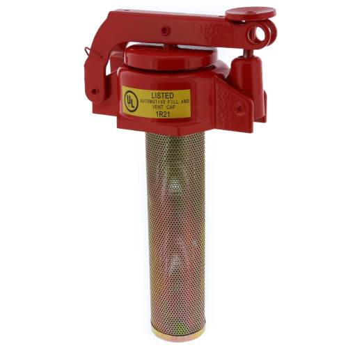 Red Fuel Tank Cap with Filter Screen - Compatible with Tiger, Harlan, United & Clark GSE Tractors | Heavy-Duty Replacement Gas Cap