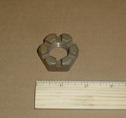Castellated Crown Hex Nut - 1" Steering Arm Hardware for TUG/JBT Aircraft Tow Tractors | OEM Replacement Part
