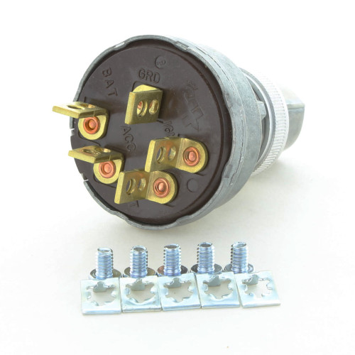 Heavy-Duty Ignition Switch for Ground Support Equipment - Industrial Grade Starter with Mounting Hardware